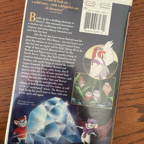 Disney The Rescuers VHS - Picture 3 of 3